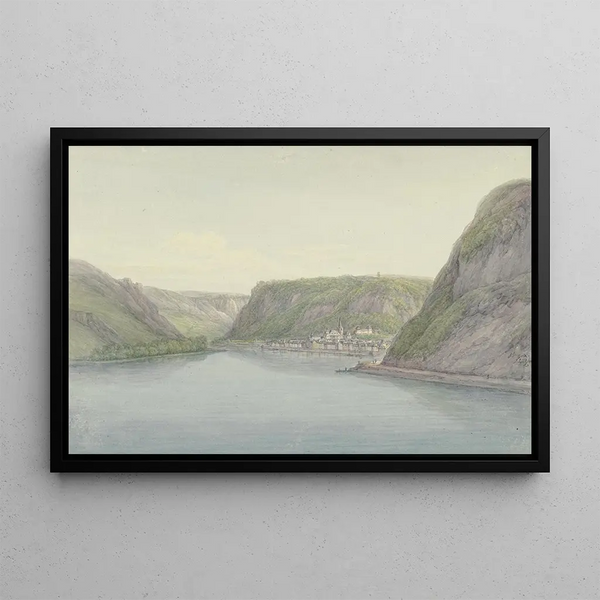 Christian Georg Schtz the elder - Blick in das Rheintal rechts Sankt Goar.webp