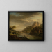 Paesaggio di fiume montano con arcobaleno - Christian Georg Schütz l'Ancien — quadro incorniciato alla parete