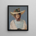 Ritratto dell'attrice Agnès Mowinckel - Christian Krohg — quadro incorniciato alla parete