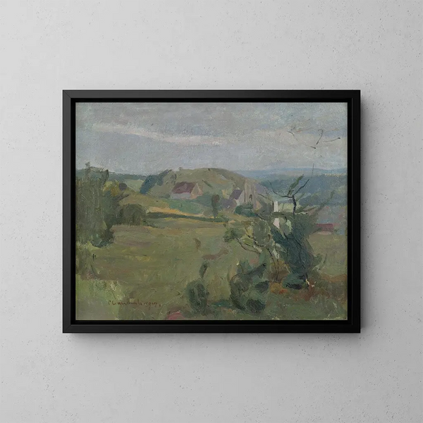 Paesaggio al Rechtenstein - Christian Landenberger — quadro incorniciato alla parete