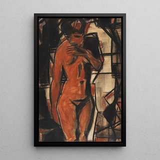 Nu femminile in piedi - Christian Rohlfs — quadro incorniciato alla parete