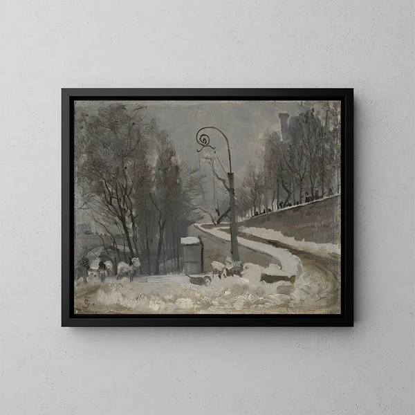 Inverno a Parigi - Christian Skredsvig — quadro incorniciato alla parete