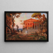 Ideale Landschaft mit Tempel - Christian Wilberg — gerahmtes Bild an der Wand