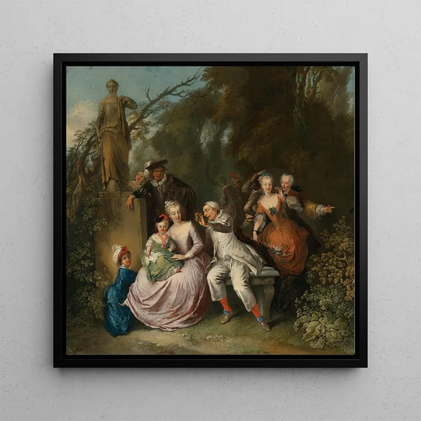 Christian Wilhelm Ernst Dietrich - Eine komdiantische Auffhrung in einem Park.webp