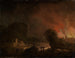Landschaft bei Nacht mit brennender Stadt - Christian Wilhelm Ernst Dietrich — Ansicht des Kunstwerks