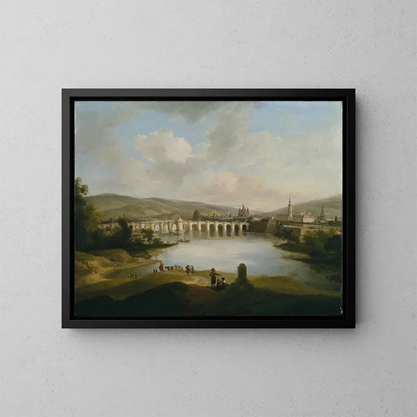 Vista di una città - Christian Wilhelm Ernst Dietrich — quadro incorniciato alla parete