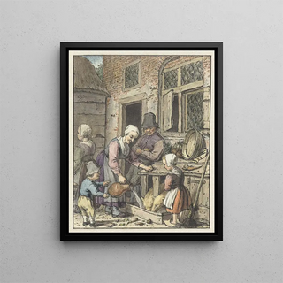 Christina Chalon - Boerenfamilie bij het voeren van de varkens.webp