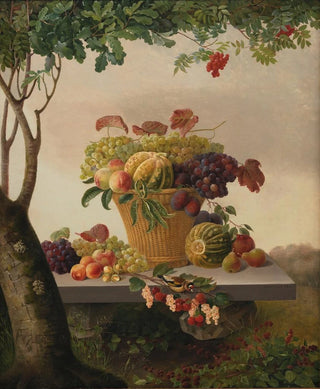 Christine Lvmand - A Basket Of Fruit In A Landscape.webp