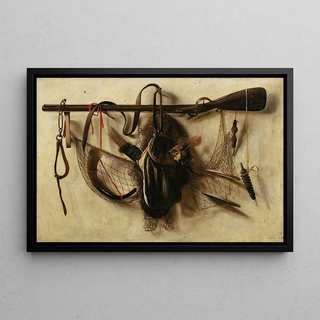 Christoffel Pierson - Still life with falconry instruments.webp