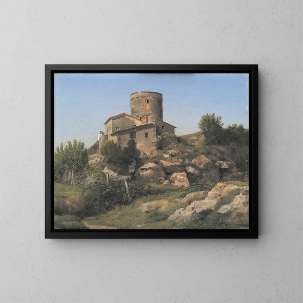 Un bâtiment près de Tor di Quinto, aux environs de Rome - Christoffer Wilhelm Eckersberg — quadro incorniciato alla parete