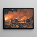 Kopenhagen bei Nacht zwischen dem 4. und 5. September vom Christianshavn aus gesehen - Christoffer Wilhelm Eckersberg — gerahmtes Bild an der Wand