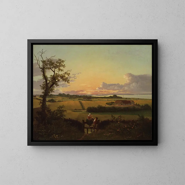Landschaft mit Durchgang, Insel Mn - Christoffer Wilhelm Eckersberg — gerahmtes Bild an der Wand