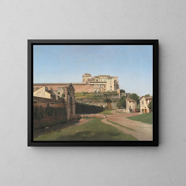 Porta Angelica und Teil des Vatikans - Christoffer Wilhelm Eckersberg — gerahmtes Bild an der Wand