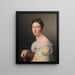 Portrait Emilie Henriette Massmann Verlobte von Frederik Wilhelm Caspar von Benzon - Christoffer Wilhelm Eckersberg — gerahmtes Bild an der Wand