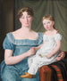 Portrait einer adligen Frau Sophie Hedvig Løvenskiold und ihrer dreijährigen Tochter - Christoffer Wilhelm Eckersberg — Ansicht des Kunstwerks