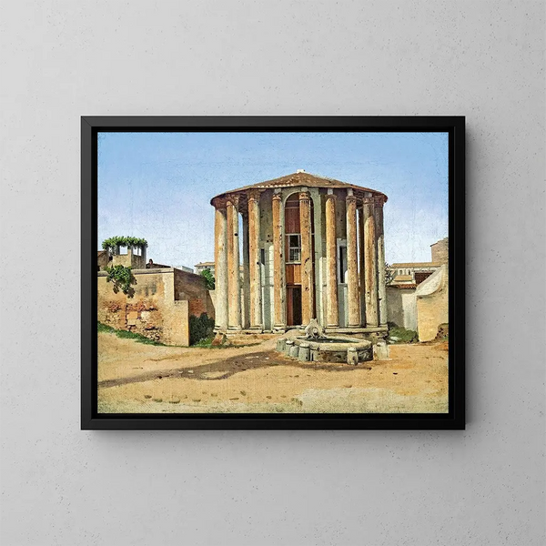 Tempio di Vesta a Roma - Christoffer Wilhelm Eckersberg — quadro incorniciato alla parete
