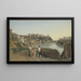 Ansicht des Tibers in Richtung des Aventin-Hügels in Rom - Christoffer Wilhelm Eckersberg — gerahmtes Bild an der Wand