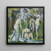 Fünf Badende - Paul Cézanne — gerahmtes Bild an der Wand