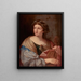 Donna con violino - Cerchio di Giovanni Andrea Sirani — quadro incorniciato alla parete