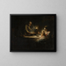 Una scena interna con la Sacra Famiglia a tavola - Cerchio di Jean-Honoré Fragonard — quadro incorniciato alla parete