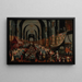 Il banchetto di Balthazar - Cerchio di Frans Francken il Giovane — quadro incorniciato alla parete