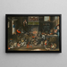 Affen in der Küche - Kreis von Frans Francken dem Jüngeren — gerahmtes Bild an der Wand