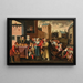 Die sieben Werke der Barmherzigkeit - Kreis von Frans Francken dem Jüngeren — gerahmtes Bild an der Wand