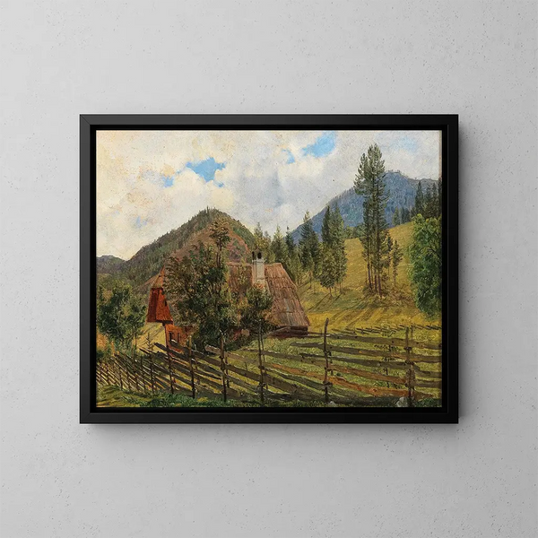 Szene in Mrzsteg - Kreis von Friedrich Gauermann — gerahmtes Bild an der Wand