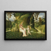 Venus und Amor in einer Landschaft - Kreis von Giorgione — gerahmtes Bild an der Wand