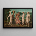 Il Giudizio di Paride - Cerchio del Maestro delle Figure Femminili — quadro incorniciato alla parete