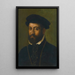 Ritratto di un uomo barbuto - Cerchio di Niccolò dell'Abate — quadro incorniciato alla parete
