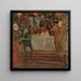 Circus in front of the small theater - Witold Wojtkiewicz — framed artwork on a wall