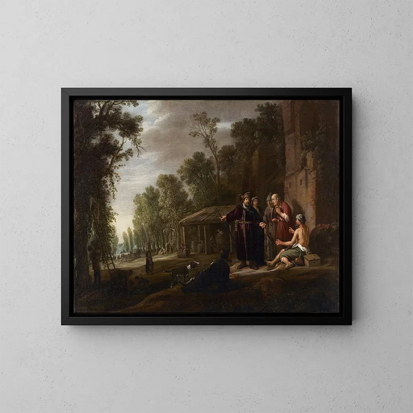 Das Gleichnis der Arbeiter im Weinberg - Claes Cornelisz Moeyaert — gerahmtes Bild an der Wand