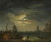 Eine mediterrane Bucht im Mondschein - Claude-Joseph Vernet — Ansicht des Kunstwerks