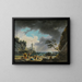 Una tempesta vicino a una costa rocciosa - Claude-Joseph Vernet — quadro incorniciato alla parete
