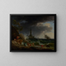 Una tempesta su una costa mediterranea - Claude-Joseph Vernet — quadro incorniciato alla parete