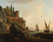 Fantasie-Landschaft, italienischer Hafen-Szene - Claude-Joseph Vernet — Ansicht des Kunstwerks