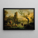 Landschaft mit Waschfrauen - Claude-Joseph Vernet — gerahmtes Bild an der Wand