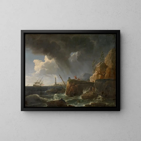 Meeres-Gemälde - Claude-Joseph Vernet — gerahmtes Bild an der Wand