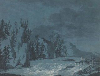 ClaudeLouis Chtelet - River Rapids by Wooded Cliffs.webp