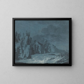 ClaudeLouis Chtelet - River Rapids by Wooded Cliffs.webp