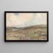 Lande con pecore e pastore - Claude Hayes — quadro incorniciato alla parete