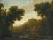 Un paesaggio fluviale con viaggiatori sulla riva - Claude Lorrain — vista dell’opera