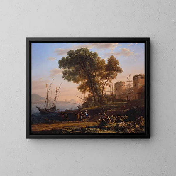Ein Künstler, der nach der Natur studiert - Claude Lorrain — gerahmtes Bild an der Wand