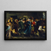 Die Schlange die Metzgerei im Jahr 1871 - Clément-Auguste Andrieux — gerahmtes Bild an der Wand