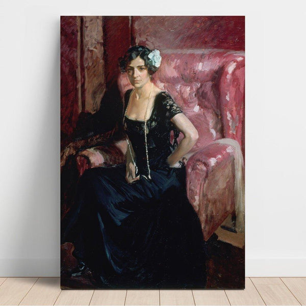 Riproduzione del dipinto Clotilde in abito da sera - Joaquín Sorolla