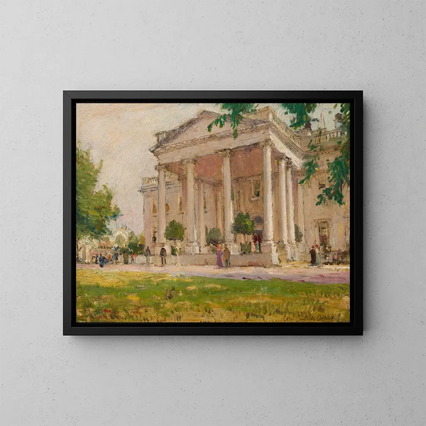 Portico nord della Casa Bianca, Washington DC - Colin Campbell Cooper — quadro incorniciato alla parete