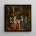 Wie die Alten singen, die Jungen pfeifen - Jan Steen — gerahmtes Bild an der Wand