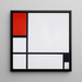 Reproduktion des Gemäldes Composition No I mit Rot und Schwarz - Piet Mondrian