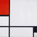 Reproduktion des Gemäldes Composition No I mit Rot und Schwarz - Piet Mondrian